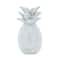 Silver Polystone Glam Pineapple Sculpture, 12" x 6" x 6"